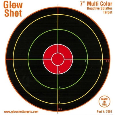 40 pack - 7" Reactive Splatter Targets - GlowShot - Multi Color - See Your Hits Instantly - $11.75 (Free S/H over $25)