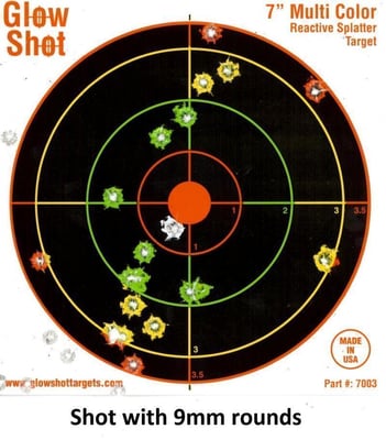 100 Pack - 7" Reactive Splatter Targets - GlowShot - Multi Color - See Your Hits Instantly - $22 + FREE Shipping