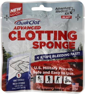 QuikClot Advanced Clotting Sponge 0.88 oz 25g (Stop Bleeding Fast) - $9.49 + Free S/H over $25 (Free S/H over $25)