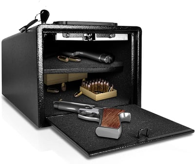 SereneLife Pistol Gun Safe - Electronic Safes Security Box with Mechanical Override Includes Keys 9.1'' x 12.1'' x 8.7" - $86.99 (Free S/H over $25)