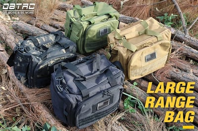 DBTAC Gun Range Bag Large Tactical 4+ Pistol Shooting Range for Handguns and Ammo (OD Green, Camo, FDE, Black) - $38.99 (Free S/H over $25)