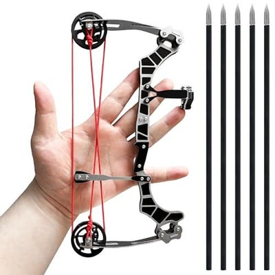 Archery Set Compound Bow Slider Bow Outdoor Recreation Competition Training with 5 Arrows Mini Size 9.5 inches - $21.99 + FREE Shipping