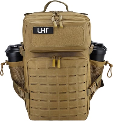 LHI Tactical Military Backpack for Men and Women 45L Large Molle Army Assault Pack 3 Day Travel Backpacks (FDE) - $16.49 + FREE Shipping