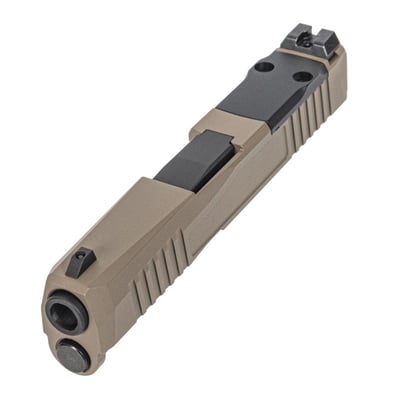 BLEM PSA Dagger Micro Complete Slide Assembly - Shield Cut, Non-Threaded Barrel, FDE - $199.99 