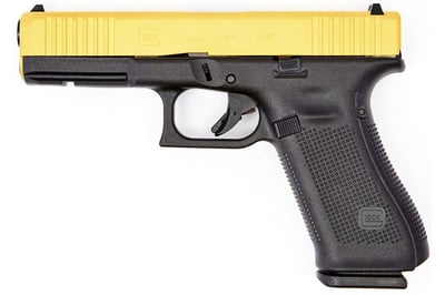 Glock Model 17 Gen5 9mm Pistol with Cerakote Gold Slide - $579.99 (Free S/H on Firearms)