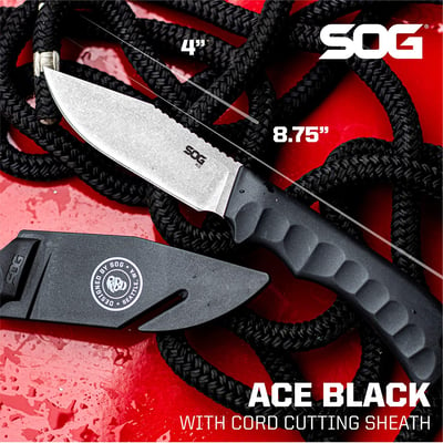 SOG Fixed Blade Knives with Sheath 3.8" Full Tang Blade - $24.99 (Free S/H over $25, $8 Flat Rate on Ammo or Free store pickup)