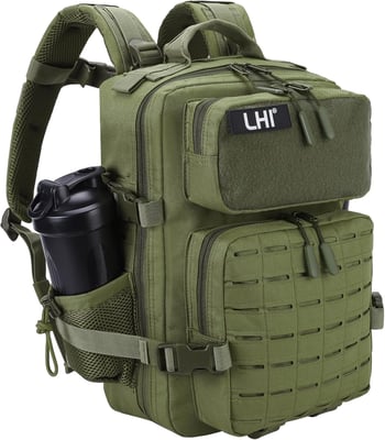LHI Tactical Military Backpack 25L/ Large Molle Army Assault Pack 3 Day Hiking Rucksack With Bottle Holder - $15.49 + FREE Shipping