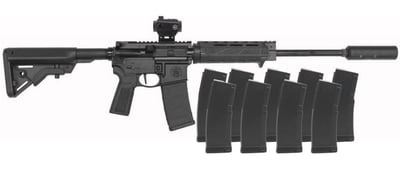 Smith & Wesson M&P15 Volunteer XV 5.56mm 16" Rifle Package w/ 10 x 30rd Mags, Red Dot & Gemtech Suppressor - $999.99 
