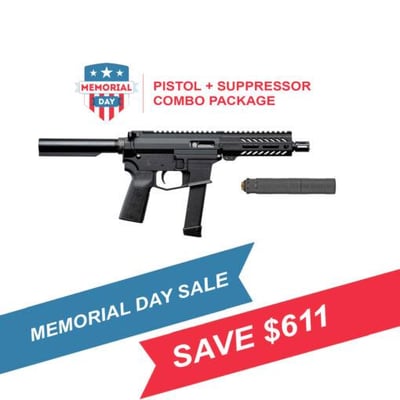 UDP-9 AR Pistol and Rugged Obsidian9 Suppressor Package - $1,395 shipped (Save $611)