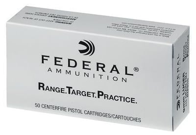 Federal Range And Target 9mm 115 FMJ 50Rnd - $12.59