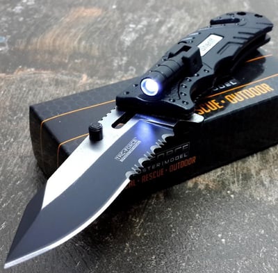 TAC-FORCE KNIVES LED LIGHT Assisted Opening Rescue Knife - $7.15 + Free Shipping