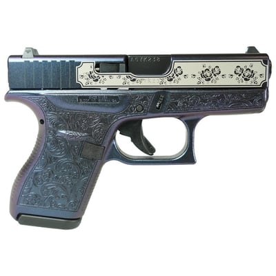 Glock 42 "Glock & Roses" Mongoose Purple .380 ACP 3.25" Barrel 6-Rounds - $466.82 