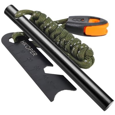 Fire Starter Ferro Rod, 4 Inch Flint and Steel Survival Kit, Flint Fire Starter for Camping and Hiking, 6-in-1 Emergency Survival Fire Steel, Magnesium Fire Starter Hkoper - $5.58 + FREE Shipping