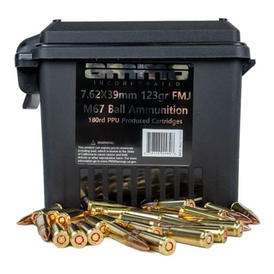Ammo Inc 7.62x39 M67 123gr 180rd Ammo Can - $99.99