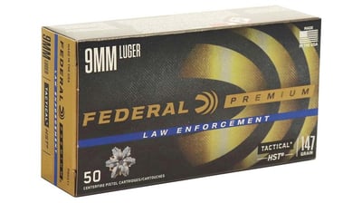 Federal Premium 9mm Luger 147 Grain HST JHP Nickel Plated Brass Cased 50 Rounds - $32.99 Shipped (Free S/H over $49 + Get 2% back from your order in OP Bucks)