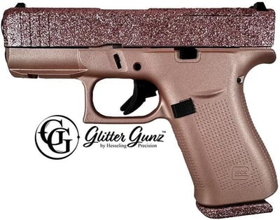 Glitter Gunz Glock 43X MOS, Rose Gold, 9mm, 10+1 - $639.99 (Free S/H on Firearms)