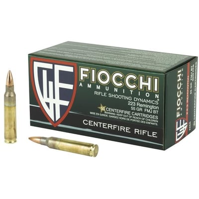 Fiocchi Ammunition, Rifle, 223 Remington, 55 Grain, Full Metal Jacket Boat Tail- 233A - $250 (Free S/H)