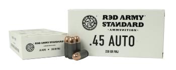 Red Army Standard 45 ACP 230 Grain FMJ Steel Case 50 Rounds - $20.99