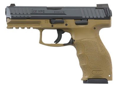 HK VP9 9mm 4.1" 17rd Pistol With Night Sights, FDE/Black - $729.99 + Free Shipping