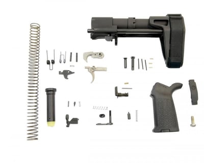 PSA MOE EPT Pistol Lower Build Kit With SB Tactical PDW Brace, Black - $219.99 + Free Shipping