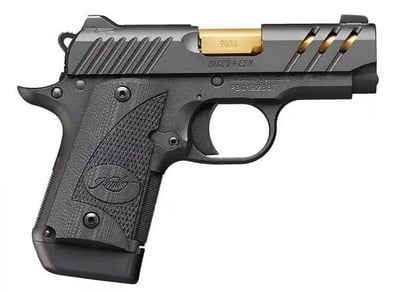 KIMBER Micro 9 ESV 9mm 3.2" 7rd Pistol w/ Night Sights Black w/ Tin Gold Barrel - $588.88 (FREE Shipping on Firearms)