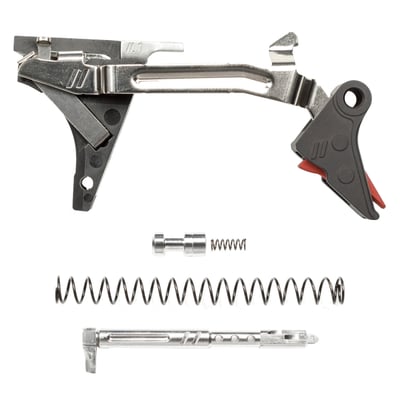 ZEV Technologies PRO Flat Face Trigger, Ultimate Kit, For Glock Gen 1-4, 9mm, Black/Red - $119.99 