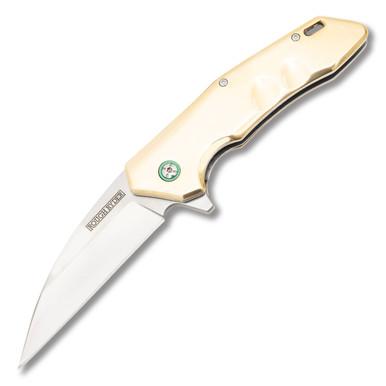 Rough Ryder Brass Wharncliffe Flipper Folding Knife - $24.99 (Free S/H over $95, excl. Ammo, Flamm.)
