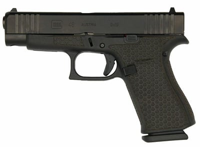 Glock 48 9mm 4.17" Barrel Fixed Sights Honeycomb Stipple Black 10rd - $563.79 