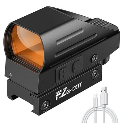 EZshoot Rechargeable Red/Green Dot Multiple Reticle with 20mm Picatinny Rail Mount, Absolute Co-Witness - $27.59 w/code "DJZ2J46B" + FREE Shipping