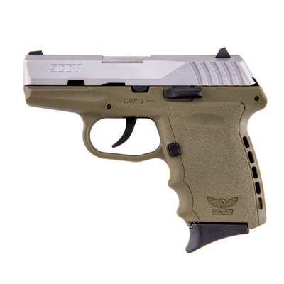 SCCY INDUSTRIES CPX-2 TTDE 9mm 3.1" SS 10+1 FDE Grip - $221.99 (Free S/H on Firearms)