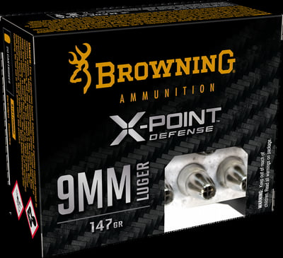 Browning X-Point Defense 9mm Luger Ammo 147 Grain Hollow Point 200 Rounds - $115 (Free S/H)