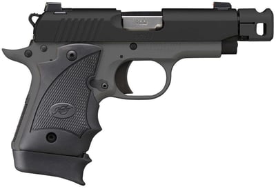 Kimber Micro 9 MC TP 9mm 7+1 3.65" KimPro Black Stainless Steel Slide KimPro Gray Black Hogue Rubber Wraparound Grip - $630.20 