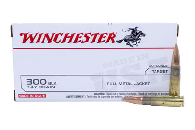 Winchester .300 AAC Blackout 147gr FMJ 20Rnd - $13.47