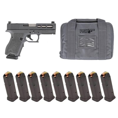 PSA Dagger Compact 9mm SW1 RMR Pistol with Non Threaded Barrel 10 -15rd Mags, Gray - $399.99 