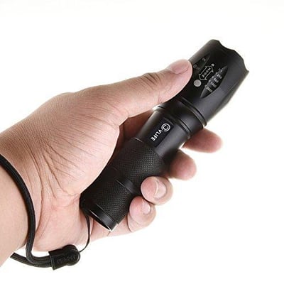 A100 Ultra Bright T6 LED Flashlight Torch Light with Rechargeable 18650 Battery and Charger - $5.98 after code "NY9C89WD" (Free S/H over $25)