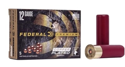 FEDERAL - Premium 12 Gauge 3" 10-Pellet #000 Buckshot 5/Box - $12.99