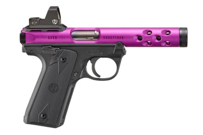 Ruger Mark IV 22/45 Lite 22LR Rimfire Pistol with Purple Anodized Slide and Riton Red Dot Optic - $579.99