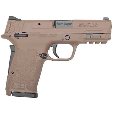 Smith and Wesson M&P9 Shield EZ Flat Dark Earth 9mm 3.6" Barrel 8-Rounds Manual Thumb Safety - $462.99 ($9.99 S/H on Firearms / $12.99 Flat Rate S/H on ammo)