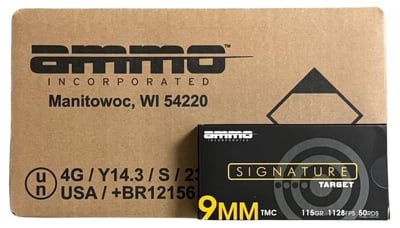 Ammo Inc 9mm 115gr Total Metal Coating 1000rd CASE - $239.99 + Free Shipping 