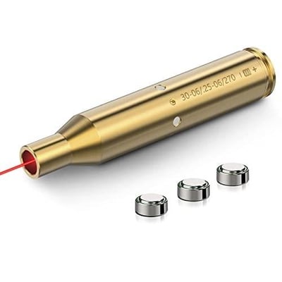 40% off MidTen Bore Sight Laser 9mm/223 5.56mm/30-06/25-06/270 Laser Bore Sighter Boresighter with Batteries w/code 3SV9XAHM - $11.39 + FREE Shipping