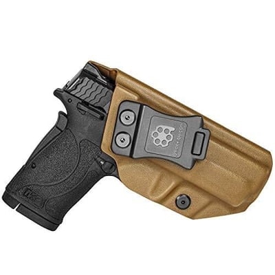 Amberide IWB KYDEX Holster Fit: S&W M&P 380 Shield EZ Inside Waistband Coyote Brown - $26.99 - Buy One get 10% (Free S/H over $25)