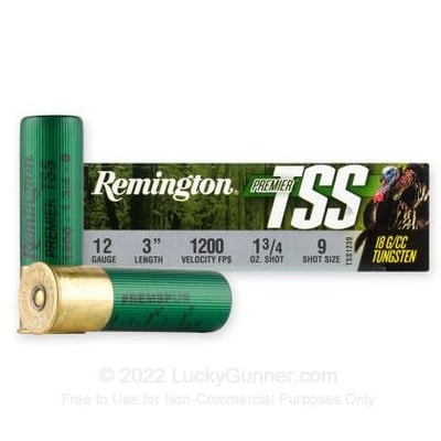 Remington Premier TSS 12 Gauge 3" 1-3/4oz. #9 Shot 50 Rounds (10 boxes) - $275