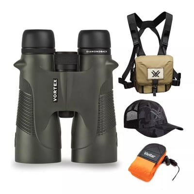 Vortex 12x50 Diamondback HD Roof Prism Binoculars with GlassPak Harness Case, Cap and Floating Strap Bundle - $200 w/code "VORTEX79" (Free 2-day S/H)