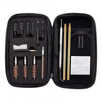 BOOSTEADY Universal Handgun Cleaning kit .22.357.38,9mm.45 Caliber Pistol Cleaning Kit Brush and Jag - $10.99 (Free S/H over $25)
