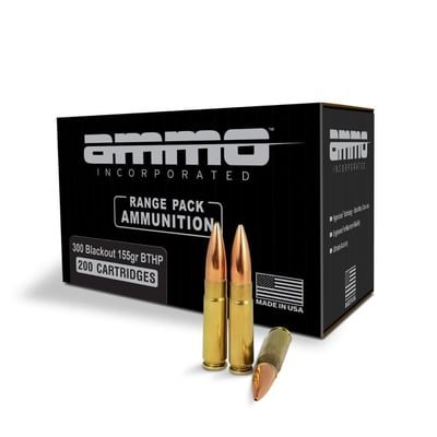 Ammo Inc 300 Blackout 155gr BTHP 200rd Range Pack - $149.99
