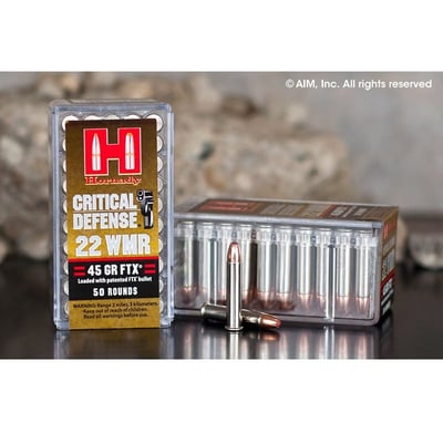 Hornady Critical Defense .22 Magnum 45-Grain Ammunition - $24.99 ($9.99 S/H)