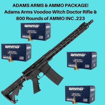 Adams Arms & Ammo Package Witch Doctor 5.56 Rifle & 800 Rounds of .223 - $999.99 + Free Shipping