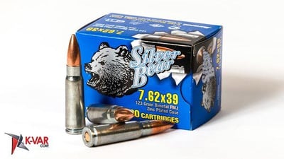 Bear Ammo 7.62x39mm 123 Grain Full Metal Jacket 500 Round Case - $169.99
