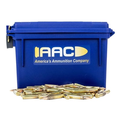 AAC 5.56 NATO 77 Grain OTM Ammo 250rd With AAC Blue 30 Cal Ammo Can - $129.99