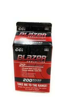 Blazer Ammunition 22LR 38GR 2000CT POUR PACK - $332.49 w/code "AMMO5" (Free S/H)